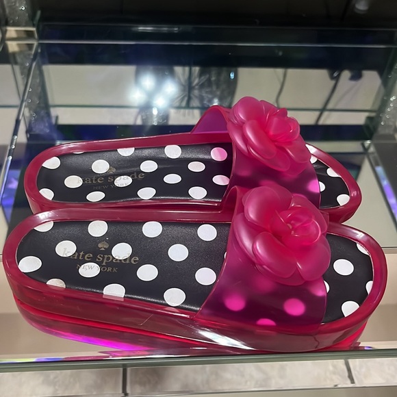 Kate Spade Splash Hot Pink Jelly Sandals - Picture 3 of 8